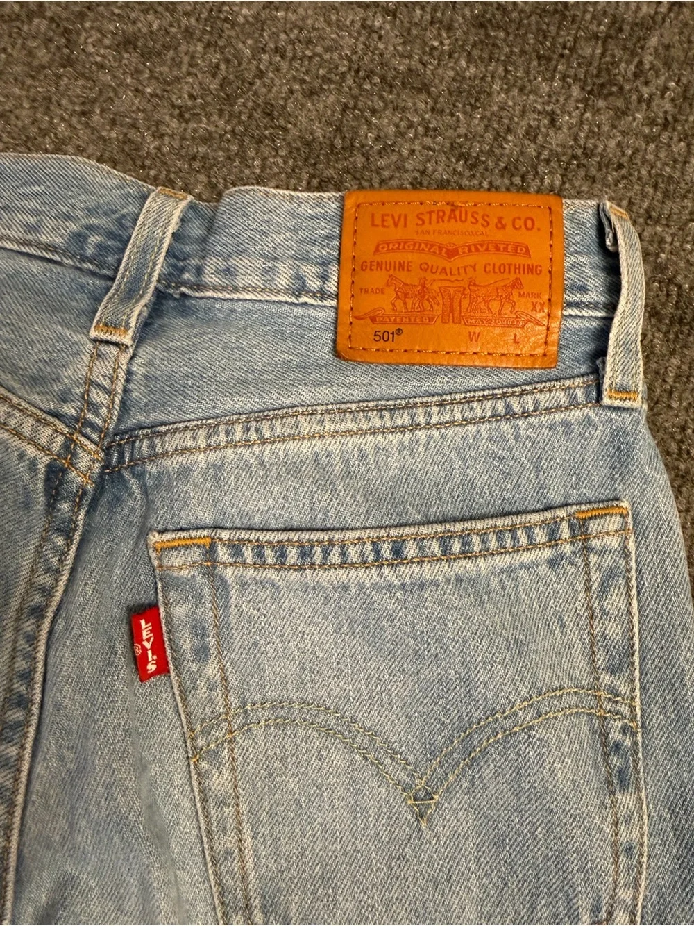 Levi's Light Blue Distressed Slim Straight Jeans